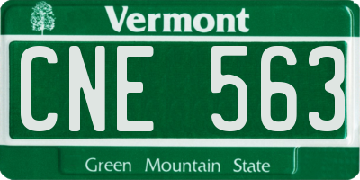 VT license plate CNE563