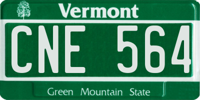 VT license plate CNE564
