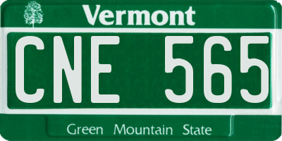 VT license plate CNE565