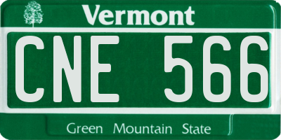 VT license plate CNE566