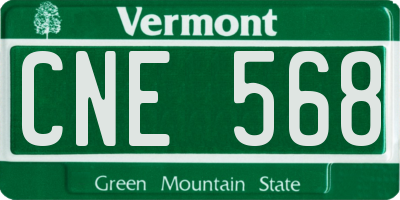VT license plate CNE568
