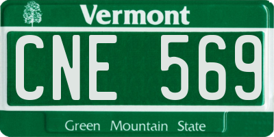 VT license plate CNE569