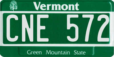 VT license plate CNE572