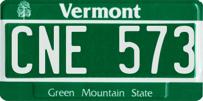 VT license plate CNE573