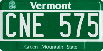 VT license plate CNE575