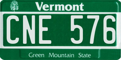 VT license plate CNE576