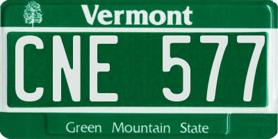 VT license plate CNE577