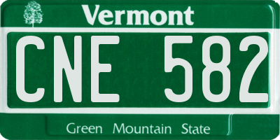 VT license plate CNE582