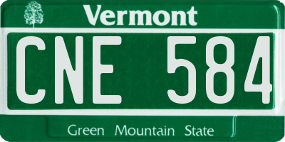 VT license plate CNE584