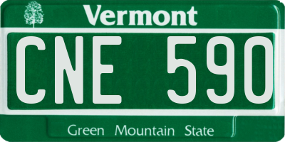 VT license plate CNE590