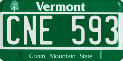 VT license plate CNE593