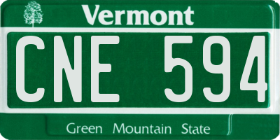 VT license plate CNE594