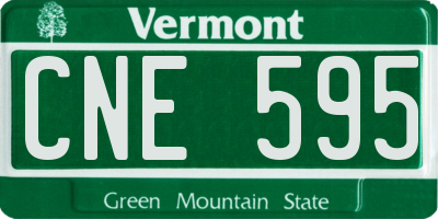 VT license plate CNE595