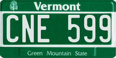 VT license plate CNE599