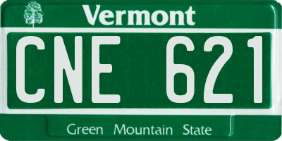 VT license plate CNE621