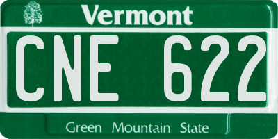 VT license plate CNE622