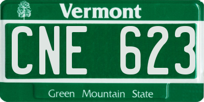 VT license plate CNE623