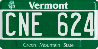 VT license plate CNE624
