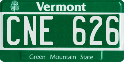 VT license plate CNE626