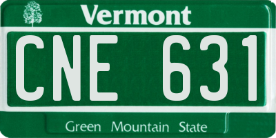 VT license plate CNE631
