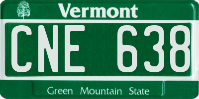 VT license plate CNE638