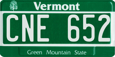 VT license plate CNE652