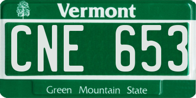 VT license plate CNE653