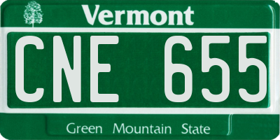 VT license plate CNE655