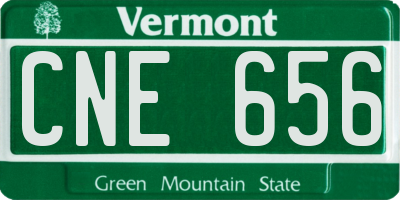 VT license plate CNE656