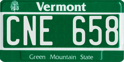 VT license plate CNE658