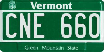 VT license plate CNE660