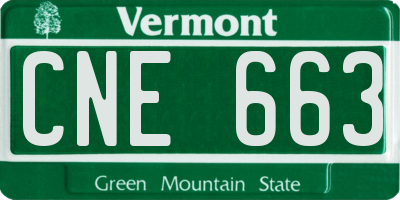 VT license plate CNE663