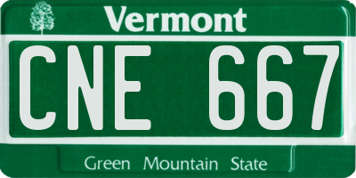 VT license plate CNE667