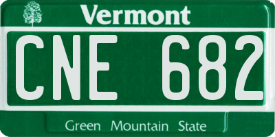 VT license plate CNE682