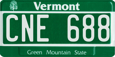 VT license plate CNE688