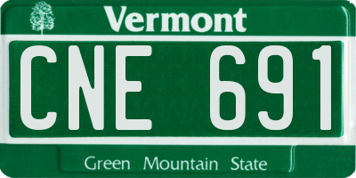 VT license plate CNE691