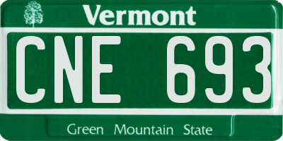 VT license plate CNE693