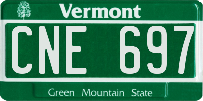 VT license plate CNE697