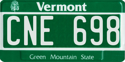 VT license plate CNE698