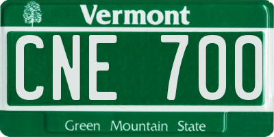 VT license plate CNE700