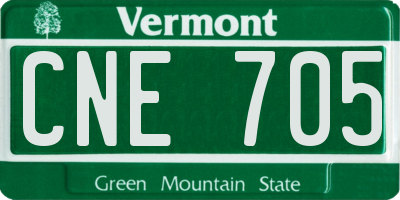 VT license plate CNE705