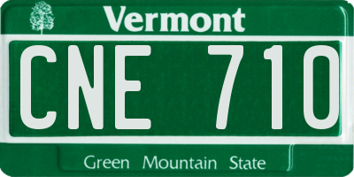 VT license plate CNE710