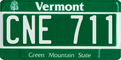 VT license plate CNE711
