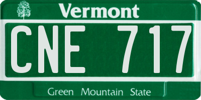 VT license plate CNE717