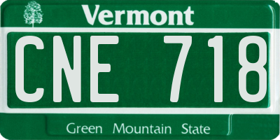 VT license plate CNE718
