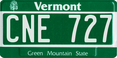 VT license plate CNE727