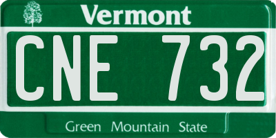 VT license plate CNE732