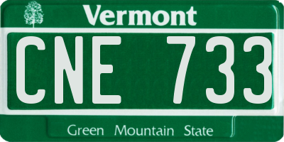 VT license plate CNE733