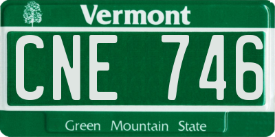 VT license plate CNE746