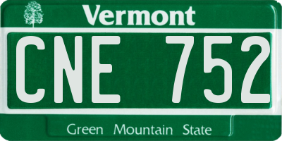 VT license plate CNE752
